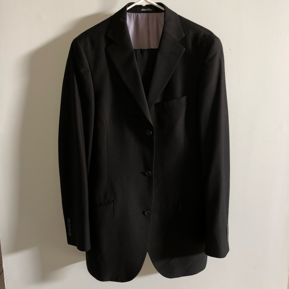 Pinstripe two piece suit